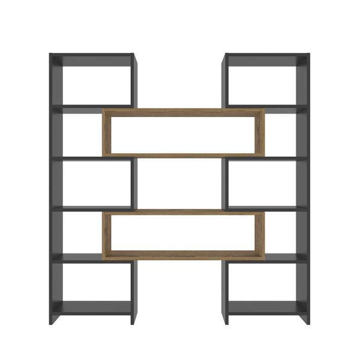 Hanah Home Poyraz - Negro y Roble